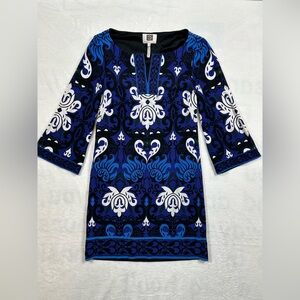 Laundry by Design Blue and Black Shift Dress Size 2 Mini Dress